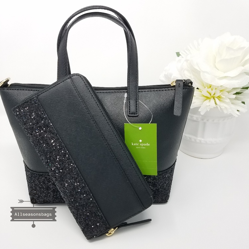Kate spade ina greta satchel wallet black SET NWT - Picture 5 of 8